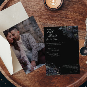 Donker Gotische Bloemen Zwart Tot Dood Foto Bruilo Kaart