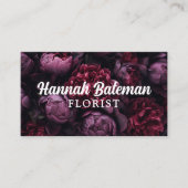Donker Gotische Bloemist Visitekaartje (Voorkant)