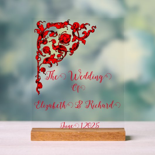 Donker Gotische bruiloft Acryl Bord (Neutraal)