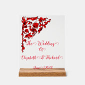 Donker Gotische bruiloft Acryl Bord (Voorkant)