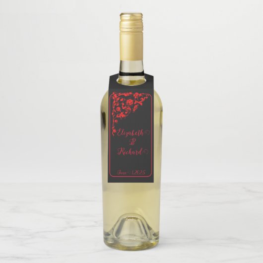 Donker Gotische bruiloft Flessenhanger (Op fles)