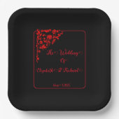 Donker Gotische bruiloft Papieren Bordje (Voorkant)