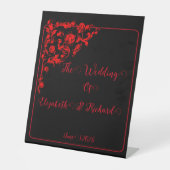 Donker Gotische bruiloft Reclamebord Met Voetstuk (Voorkant)