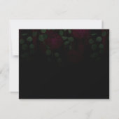 Donker Gotische Fuchsia Bloemen Bruiloft Save The  Date (Achterkant)