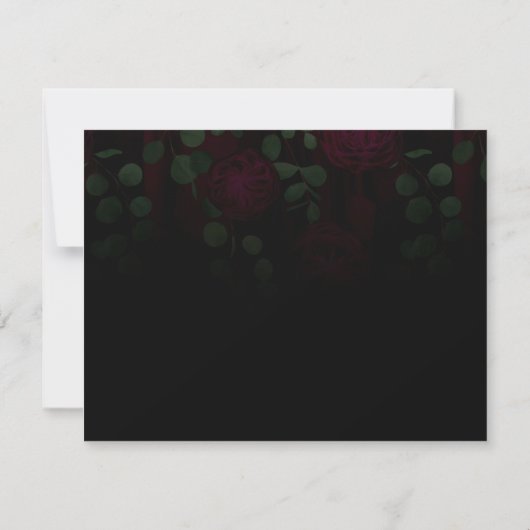 Donker Gotische Fuchsia Bloemen Bruiloft Save The Save The Date (Achterkant)