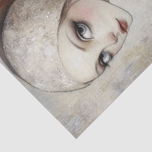 Donker Gotische Grunge Meisje Collage Decoupage Tissuepapier (Detail)