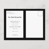 Donker Gotische Halloween Bruiloft Save the Date Aankondigingskaart (Achterkant)