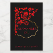 Donker Gotische Halloween Ingrediënten Wijn Etiket (Enkel label)