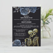 Donker Gotische Halloween Paar Douche Uitnodiging (Staand voorkant)