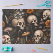 Donker gotische Halloween schedel decoupage papier (Craft)