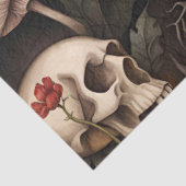 Donker gotische Halloween schedel decoupage papier (Detail)