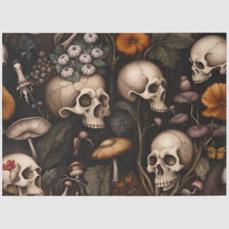 Donker gotische Halloween schedel decoupage papier