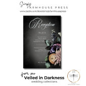 Donker Gotische Mysterieuze Gedempte Bloemen Blur Informatiekaartje