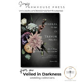 Donker Gotische Mysterieuze Gedempte Bloemen Blur  Kaart