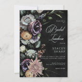 Donker Gotische Mysterieuze Gedempte Bloemen Bruid Kaart (Voorkant)