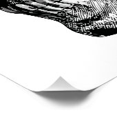 Donker Gotische Schedel Kunst Perfect Poster (Hoek)