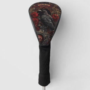 Donker Gotische Schoonheid Rode Rozen Zwarte Kraai Golfheadcover
