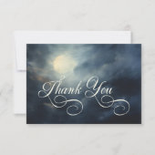 Donker Gotische Volle Maan Nacht Sky Bruiloft Bedankkaart (Voorkant)