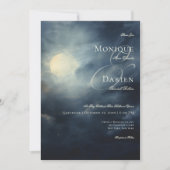 Donker Gotische Volle Maan Nacht Sky Bruiloft Kaart (Voorkant)