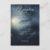 Donker Gotische Volle Maan Nacht Sky Bruiloft Rece Informatiekaartje (Voorkant)