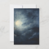 Donker Gotische Volle Maan Nacht Sky Bruiloft Save The Date (Achterkant)