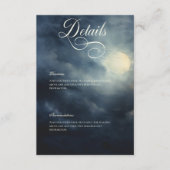 Donker Gotische Volle Maan Nachthemel Bruiloft Det Informatiekaartje (Voorkant)