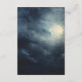 Donker Gotische Volle Maan Nachthemel Bruiloft Det Informatiekaartje (Achterkant)