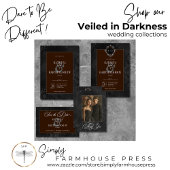 Donker Gotische Zwarte Bloemen Satijn Damask Brown Save The Date