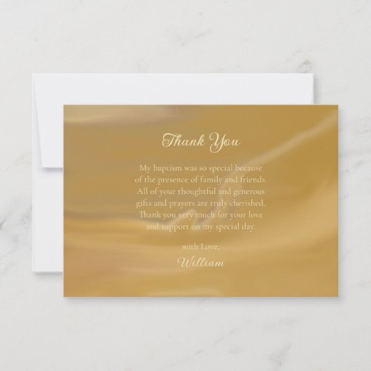 Donker goud en textuur Orthodoxe doop Bedankkaart (Voorkant)