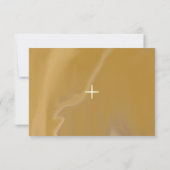 Donker goud en textuur Orthodoxe doop Bedankkaart (Achterkant)