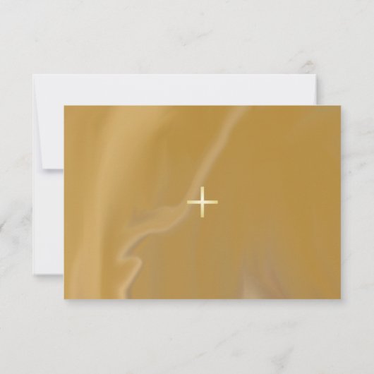 Donker goud en textuur Orthodoxe doop Bedankkaart (Achterkant)