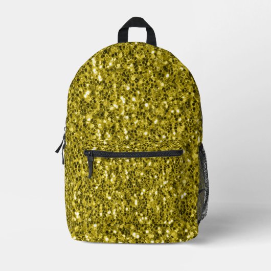 Donker Goud glitters sprankelt bling Bedrukte Rugzak (Voorkant)