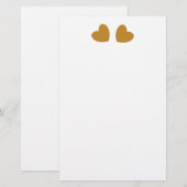Donker Goud Grafisch Hart Ontwerp B09 Briefpapier (Voorkant / Achterkant)