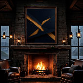 Donker Goud Luxe Canvas Afdruk