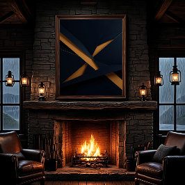 Donker Goud Luxe Canvas Afdruk