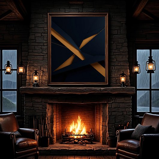 Donker Goud Luxe Canvas Afdruk