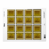Donker Goud Trouwwijnlabel Etiket (Full Sheet)