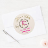 Donker Gouden Bloem Gebosseerde Maagd Zodiac Ronde Sticker (Envelop)