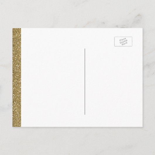 Donker gouden glitter - word jij mijn bruidsmeisje uitnodiging briefkaart (Achterkant)