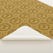 Donker Gouden Rood Middeleeuwse Leeuwen Sherpa Dek Sherpa Deken (3/4)