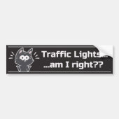 Donker Grappig Kattenverkeerslichten Sarcastische  Bumpersticker (Voorkant)