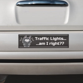 Donker Grappig Kattenverkeerslichten Sarcastische  Bumpersticker