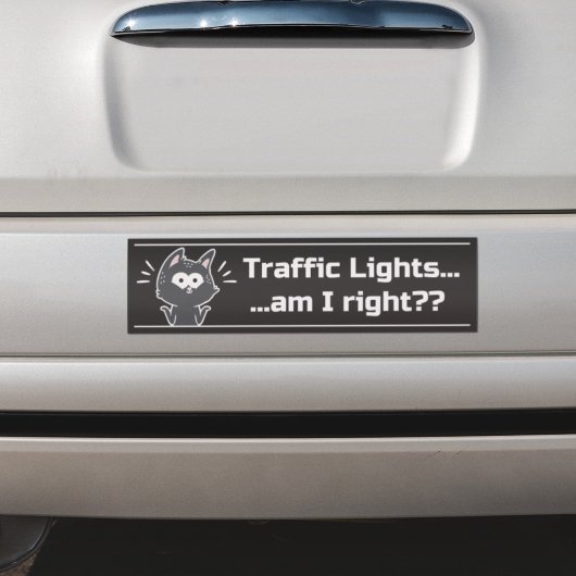 Donker Grappig Kattenverkeerslichten Sarcastische  Bumpersticker