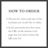 Donker grijs | Aangepaste QR-code scannable Sleute Sleutelhanger