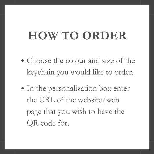 Donker grijs | Aangepaste QR-code scannable Sleute Sleutelhanger