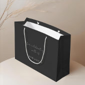 Donker grijs | Bloemenmonogram bruiloft Dank u Groot Cadeauzakje