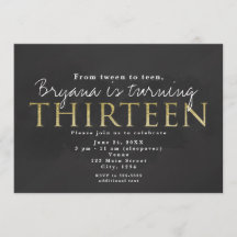 Donker grijs en goud 13e 13 verjaardagsfeest uitno