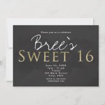 Donker grijs & goud SWEET 16 chic verjaardagsfeest