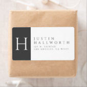 Donker grijs | Kassyretouradres Etiket (Insitu)