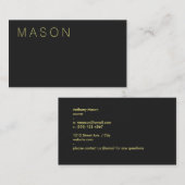 Donker grijs visitekaartje (Voorkant / Achterkant)